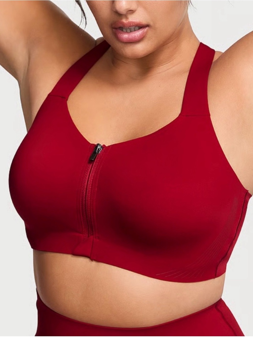 Victoria's Secret Red Front-Zip Incredible Knockout Ultra Max Sports Bra